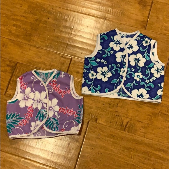 Hawaiian print diaper shirts